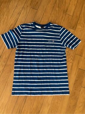 Blue and White Striped Tee